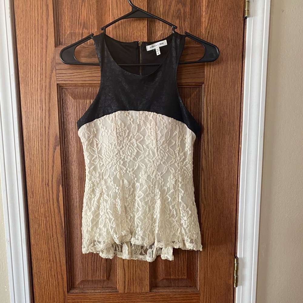 Lacey tank blouse